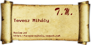 Tevesz Mihály névjegykártya
