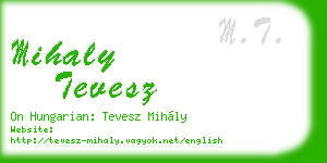 mihaly tevesz business card