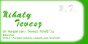 mihaly tevesz business card